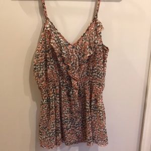 Sheer spaghetti strap top